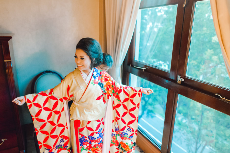 wearing wedding kimono japanese wedding singapore