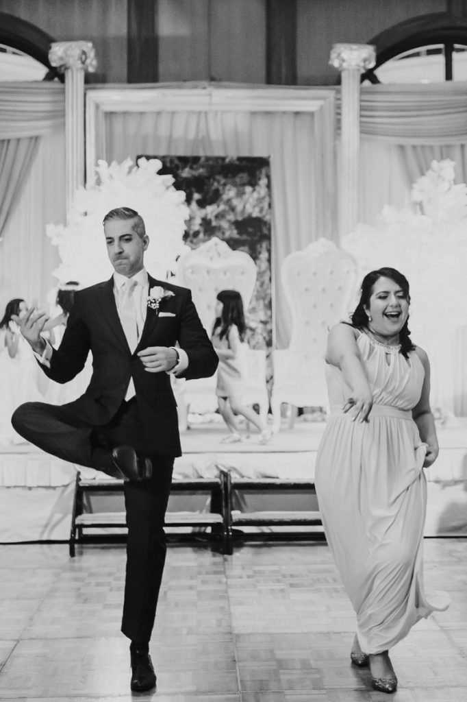 wedding dance marchin with bridesmaid and groomsmen